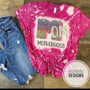 Cheetah mom Lisa Frank MTV bleached t-shirt